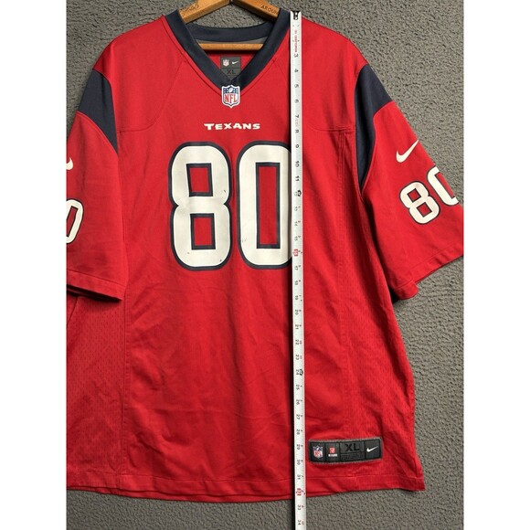 NFL Nike On Field Houston Texans HOF Andre Johnson #80 Battle Red Jersey XL - Picture 14 of 16